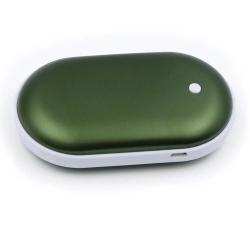 Chauffe-mains power bank 3 modes rechargeable kaki 102x58.8x24mm