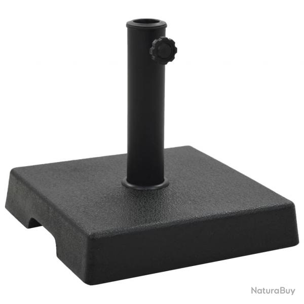 Socle pied de parasol rsine carr diamtre de 38 et 48 mm noir 8kg 2202075