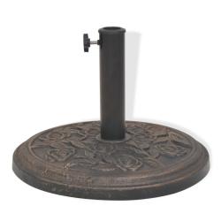 Socle de parasol résine rond diamètre 38 et 48 mm bronze 9 kg 2202076