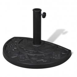 Pied socle base de parasol semi-circulaire en résine diamètre 38 et 48 mm 9 kg noir 2202079