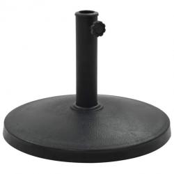 Pied base socle rond de parasol résine diamètre 38 et 48 mm 10 kg noir 2202081