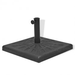 Socle pied base carrée de parasol résine diamètre 38 et 48 mm noir 12 kg 2202085