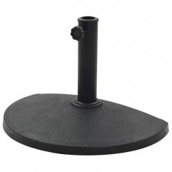 Socle pied demi-rond de parasol résine diamètre de 38 et 48 mm 9 kg Noir 2202078
