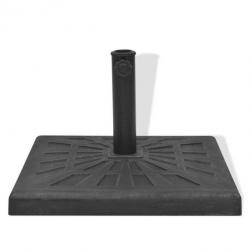 Pied socle Base carrée de parasol résine noir 19 kg 2202091