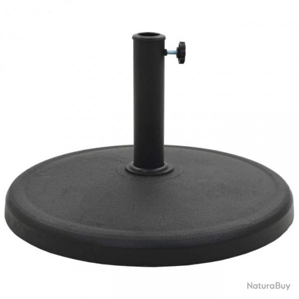 Pied base socle rond de parasol Polyrsine 19 kg noir 2202095