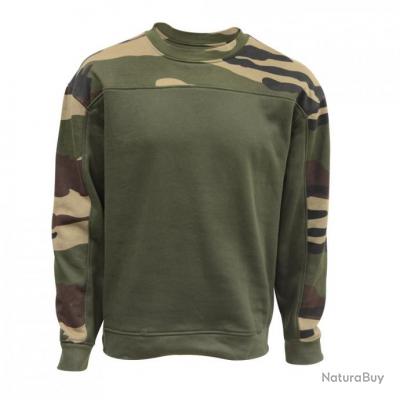 Sweat col rond kaki camouflage CE Taille 1