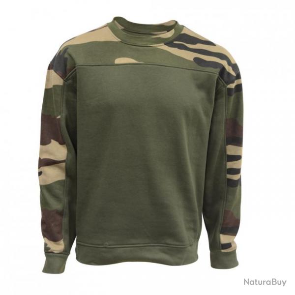 Sweat col rond kaki camouflage CE Taille 6
