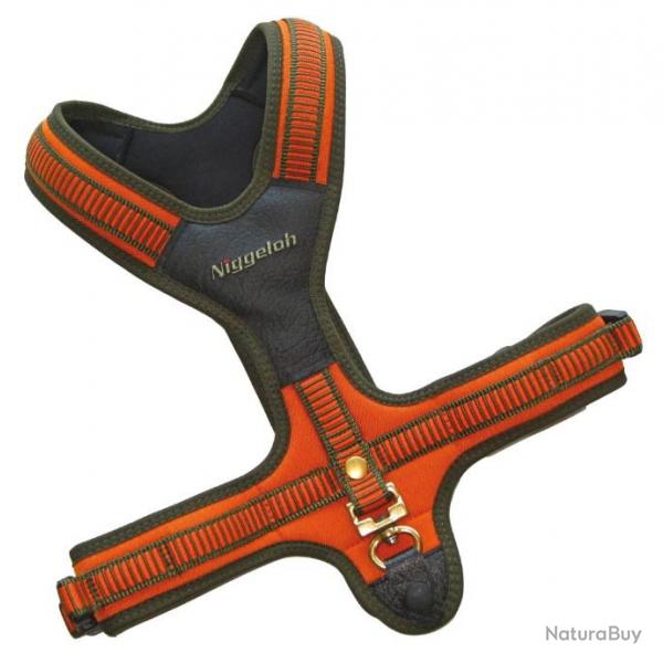 Harnais noprne orange pour chien - Niggeloh TAILLE XL