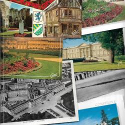 chateau de compiègne lot de 50 cartes postales , intérieur extérieur du palais impérial , napoléon