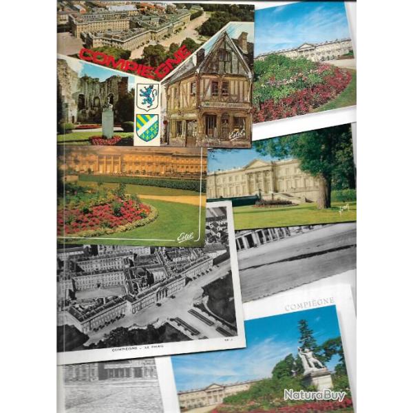 chateau de compigne lot de 50 cartes postales , intrieur extrieur du palais imprial , napolon