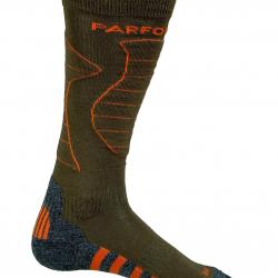 Chaussettes de chasse hautes en laine merinos Allround 2 (Couleur: Kaki, Taille: 36-38)