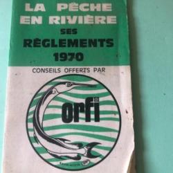 1 réglementation pêche rivière 1970 .  pêche ancien collection