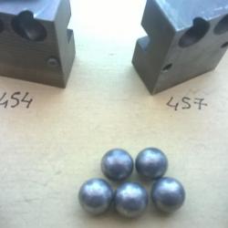 100 Balles ronde Calibre 44 (0.454 inch) roulées graphitées Idéal Remington 1858 Pietta Colt 1851...