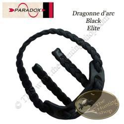 PARADOX Dragonne d'arc tressée avec finition cuir  Black Elite