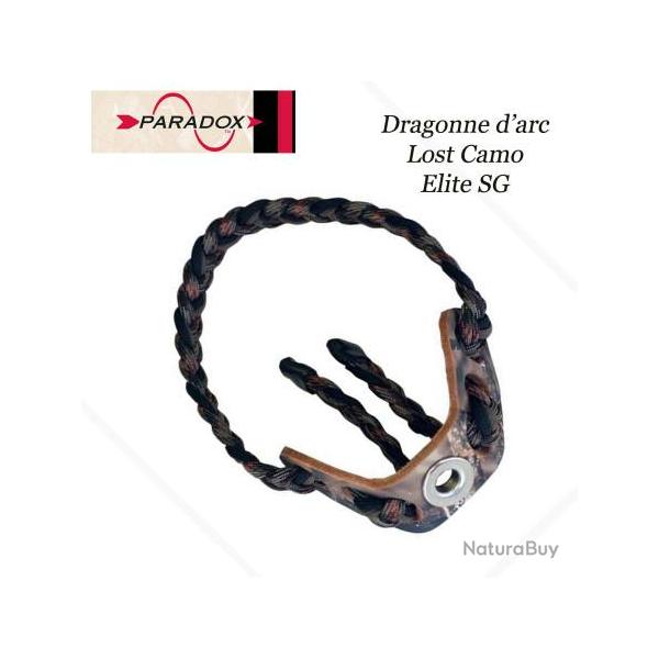 PARADOX Dragonne d'arc tresse avec finition cuir  Lost Camo Elite SG