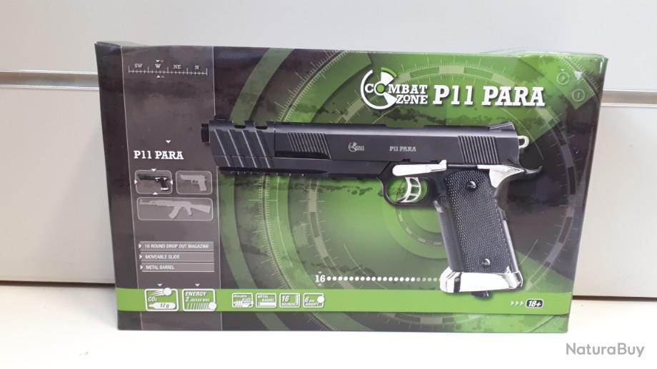 Pistolet à Bille Airsoft PARA P11-2011 co2 2 joules - Les 3 cannes