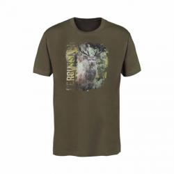 Tee Shirt Percussion Sérigraphié Cerf - TAILLE S