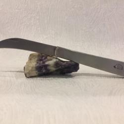 Couteau de poche Serpette manche métal motif Hérisson.