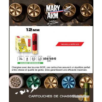 Cartouches MARY ARM Boite de 25 Calibre 12mm - Cartouches ...