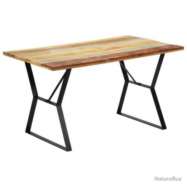 Table de salon salle  manger design 140x80x76cm bois de rcupration massif 0902153