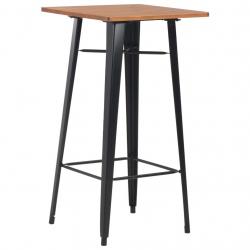 Table haute mange debout bar bistrot noir 108 cm pinède et acier 0902113