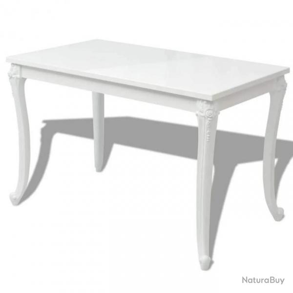 Table de salon salle  manger design 116 cm blanc haute brillance 0902127