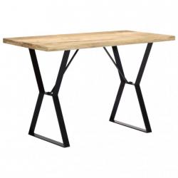 Table de salon salle à manger design 120 cm bois solide de manguier 0902136