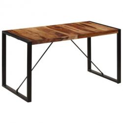 Table de salon salle à manger design 140 cm bois de sesham massif 0902147