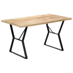 Table de salon salle à manger design 140x80x76 cm bois de manguier massif 0902151
