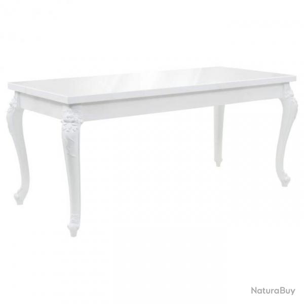 Table de salon salle  manger design 179x89x81 cm blanc brillant 0902163