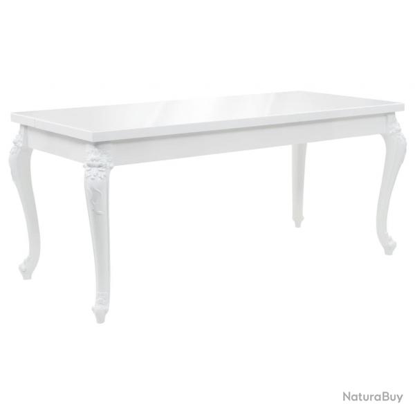 Table de salon salle  manger design 179x89x81 cm blanc brillant 0902163