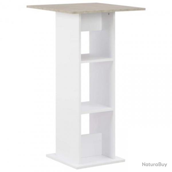 Table haute mange debout bar bistrot blanc 110 cm 0902060