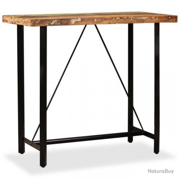 Table haute mange debout bar bistrot bois massif de rcupration 120 cm 0902083