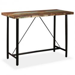Table haute mange debout bar bistrot bois massif de récupération 150 cm 0902084