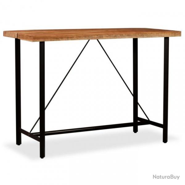 Table haute mange debout bar bistrot bois massif de sesham 150 cm 0902090