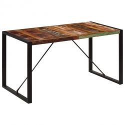 Table de salon salle à manger design 140 cm bois de récupération massif 0902148