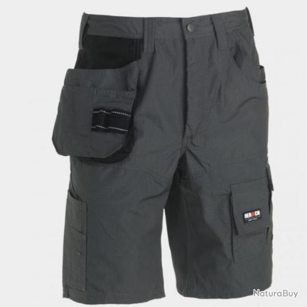 Bermuda multi-poches ripstop HEROCK Batua 56 Anthracite/Noir