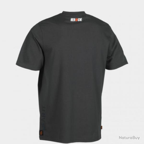 T shirt  manches courtes 100 coton jersey pr rtrci HEROCK Callius Gris