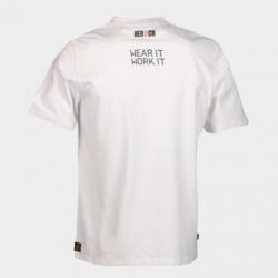 T shirt à manches courtes 100 coton jersey pré rétréci HEROCK Callius Blanc