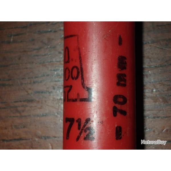 Douille Winchester en plastique rouge - calibre 12 - Trap 100 N7,5- chambre de 70 mm