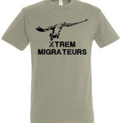 Tee-shirt gris oie à la pose XTREM MIGRATEURS-S