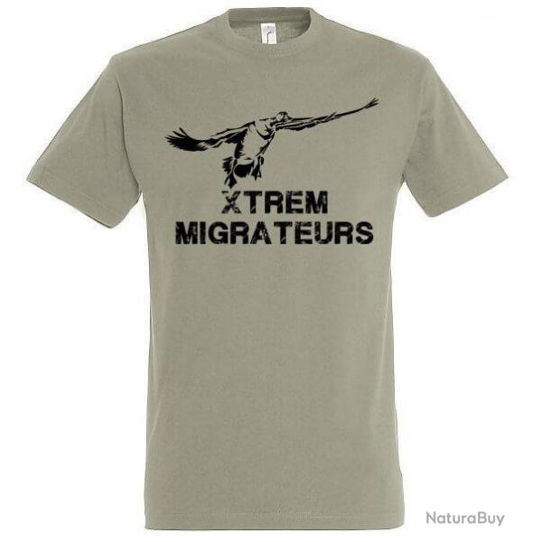 Tee-shirt gris oie  la pose XTREM MIGRATEURS-XL