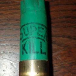 Douille municar en plastique vert - super-kill N°7 - calibre 12 - chambre de 70 mm