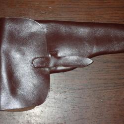 Holster en cuir fin - sans fixation - 19cm de profondeur - 12 niveau crosse - 6 niveau gâchette