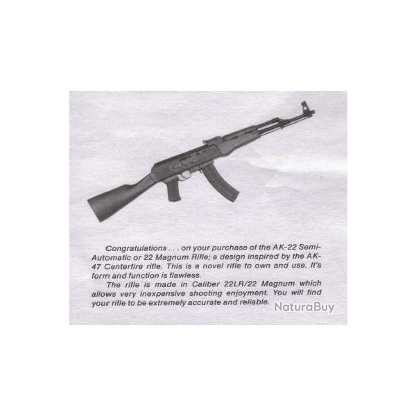 Notice carabine JAGER AP80 / MITCHELL ARMS AK22