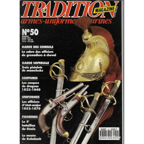 Tradition magazine n50 trois pistolets de mamelucks, sabre des officiers de grenadiers  cheval,