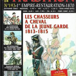 Tradition magazine n°198 chasseurs à cheval de la jeune garde , infanterie légère corse 1803-1805