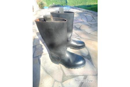 botte de pompier en cuir