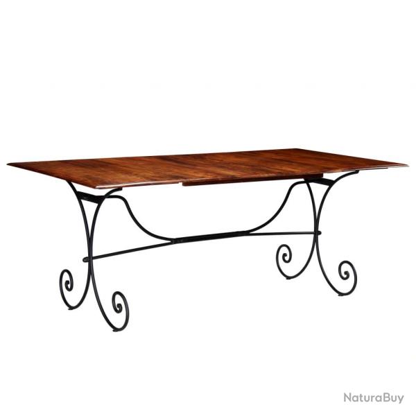 Table de salon salle  manger design Bois et finition en Sesham 200x100x76cm 0902197