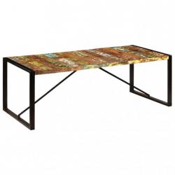 Table de salon salle à manger dîner design 220 cm bois de récupération solide 0902233